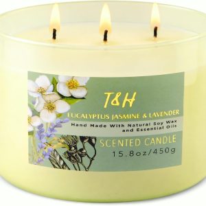 Eucalyptus Jasmine Lavender Scented Candle