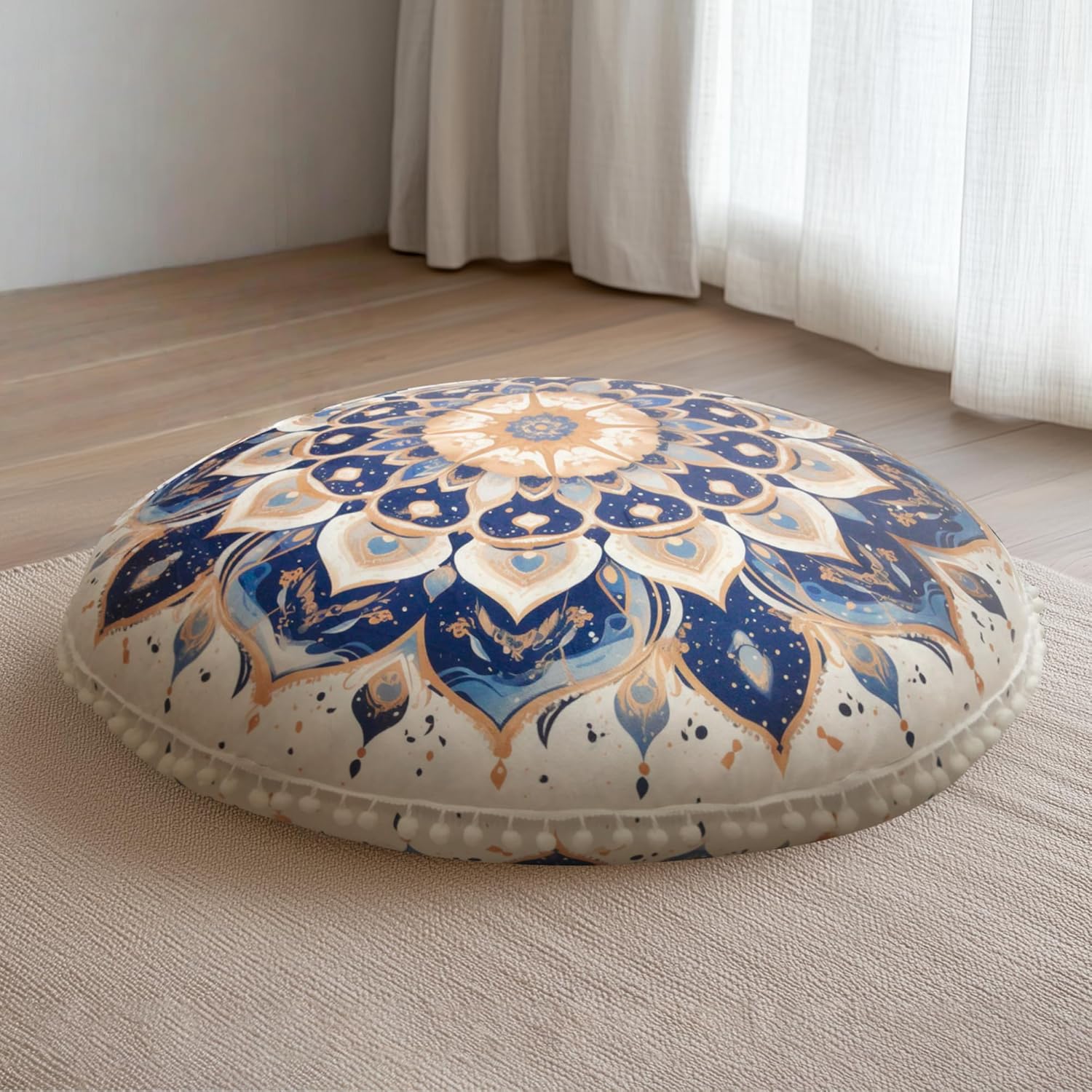 Bohemian Mandala Yoga Cushion