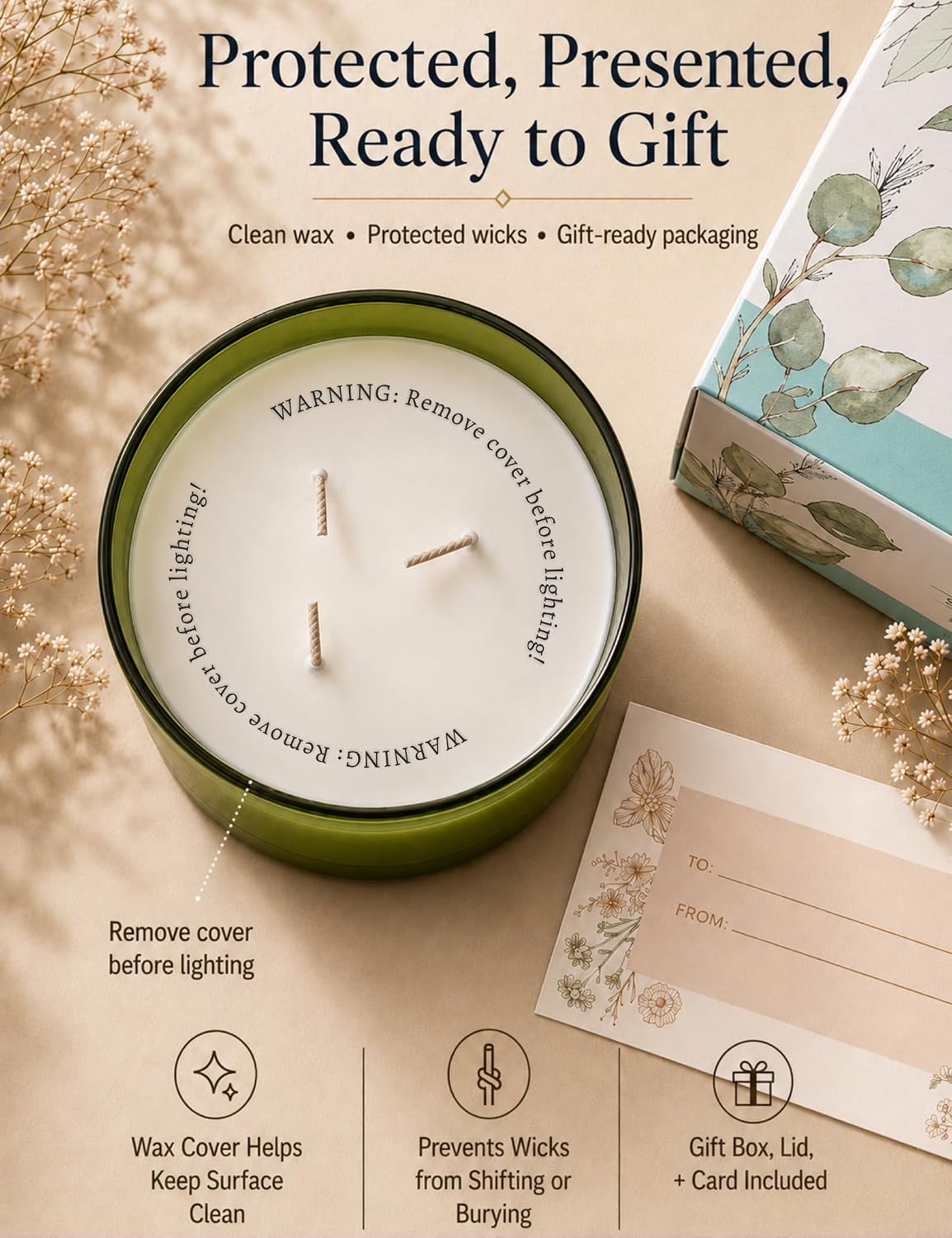 Eucalyptus Spearmint Scented Candle - Image 2