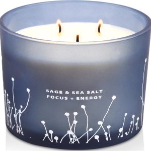 White Sage Sea Salt Wick Candle